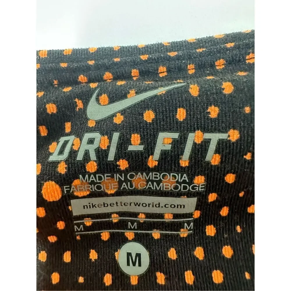 Nike Women's Dri Fit Epic Run Printed Capri Black/Orange Size M